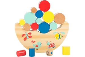 Small Foot 10945 Move See-Saw Made of Natural Wood, 100% FSC-Certified, for Children Aged 3 and up Balance Game Toys, Multicolored