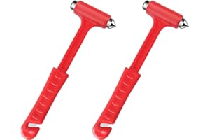duoyif Martello di Emergenza per Auto Martello Cintura di Emergenza Martelli di Sicurezza per Auto Martello Vetro Auto Martello Rompivetro Auto Martello Salvavita per Auto Autobus Autovettura 2Pcs