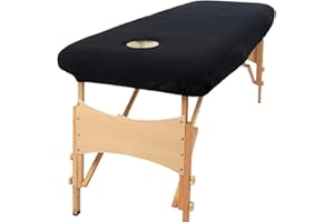aztex Classic Massage Table Cover with Face Hole, Polycotton Elasticated Fit Beauty Bed Cover