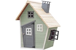 Outdoor Toys Maisonnette en Bois Fantasy - 102x120x150 cm - 1,2 m² Vert pour Enfants