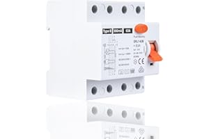 SROCHN FI Schutzschalter Typ B 63A 30mA 4-Polig, Fehlerstromschutzschalter Allstromintensiv, RCD Schalter für Wallboxen, Ladestationen & Sicherungsautomaten, DIN Hutschiene Montage VDE Zertifikate