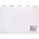 HAN 1 x DIN A6 A-Z Moisture Resistant Grey Index Tabs | Made in Germany, DIN A6, index A-Z, card filing box, tokens, vocabula