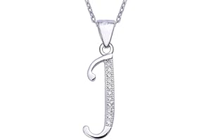 Viki Lynn Collier avec pendentif en forme de lettre Initiale Argent 925 Oxyde de Zirconium Cadeau personnalisé pour femmes filles