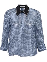 Dorothee Schumacher Mujer Playful Contrast blous Inky Blue