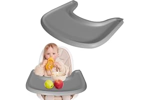YINNHOM Tablett Kompatibel mit Stokke Tripp Trapp Stuhl, Tray für Hochstuhl Hochstuhlzubehör für Kleinkinder 6–36 Monate, Schnelle Klickbefestigung am Hochstuhl, Leicht zu Montieren, Rutschhemmend, Abwaschbar