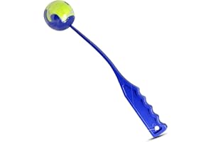 IB KOOT Dog ball Launcher for Dogs Chase Fetch Game Toys for Large Medium Small Dogs Throw Tennis Ball Portable Hands Free Ball Thrower Pick Up and Throwing Play Toy Puppy Exercise &Training 1Pc Small Blue