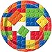 Price comparison product image Unique Party 58234 - 18cm Building Blocks Birthday Party Plates, Pack of 8