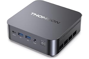 THOMSON K3 Mini PC АMD Ryzen 7 7730U (8C/16T, jusqu'à 4,5 GHz), 16 Go DDR4 512 Go M.2 SSD Mini Ordinateur de Bureau WiFi 6, BT5.2, Triple Affichage 4K Tour pc et VESA pour Bureau, Design et l'école.