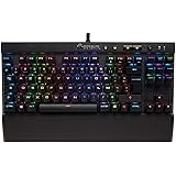 Corsair K65 RAPIDFIRE usb Clavier Mécanique Gaming (Cherry MX Speed, Rétro-Éclairage RGB Multicolore, AZERTY) Noir