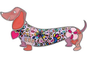 DOWAY Broche de salchicha para mujer y niña, regalo de perro perro salchicha, bufanda, bolsas de ropa, insignias, joyería de moda rosa