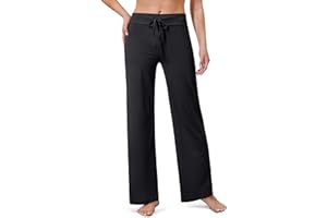 VALANDY Creamlush Wide Leg Pants Woman Drawstring Pajamas Lounge Pants Loose Comfy Sleepwear Casual Yoga