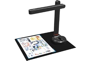 NETUM Höghastighetsdokumentkamera, smart dokumentskanner med OCR-funktion A4-kameraskanner 13 megapixelobjektiv med LED-lampo