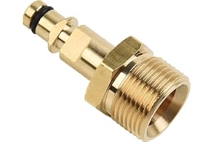 M22 högtryckstvätt adapter mässing – snabbkoppling med K-serie-anslutning för Kärcher, Nilfisk, Bosch och elektriska trädgård
