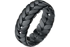 FindChic - Anello Unisex in acciaio inossidabile ipoallergenico, Anello Argento/Oro/Nero, Anello uomo acciao anello donna misura 7-14