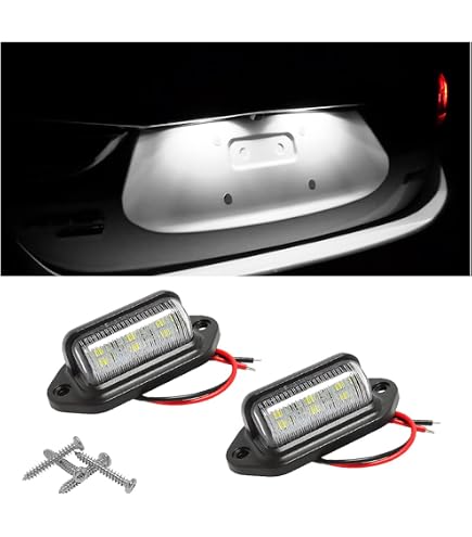 Waterdichte LED-kentekenverlichting – 12V/24V – Voor Vrachtwagen, Trailer, RV, Auto, Caravan & Boot – Zwart – Universeel