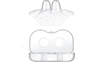 D OMI'S STORE 2pcs/Set Breast Nipple Shields for Nursing with Sterilisable Storage Case BPA Free - Triangle Shields from Ultra-Thin Silicone for Breastfeeding - Help with Latch Difficulties