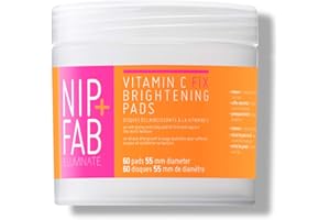 Nip+Fab Vitamin C Fix Brightening Pads | Rozjaśniające Płatki do Twarzy z Witaminą C | 60 sztuk