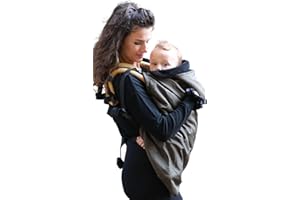 Neko Cover Invernale Universale per Marsupio e Fascia Porta-Bebè – 2 in 1 per Marsupio, Fascia, Porta Bimbo, Passeggino, Ovetto – Impermeabile, Antivento e Calda per Neonati (Oliva)