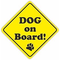 Cartello Paws On Board Car: cartello ad alta visibilità per veicoli con cani - Italia