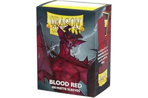 Arcane Tinmen Dragon Shield rękawy - matowe: krwistoczerwone 100 ct - rękawy na karty MTG są gładkie i wytrzymałe - kompatybilne z Pokemon & Magic The Gathering etui na karty (AT-11050)