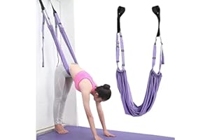 Editbar Yogagurt für Ganzkörpertraining – Mit Türanker und Aufbewahrungstasche, Yoga Beinstretcher Stretch Gurt, Yoga Gurte für Dehnübungen und Körperhaltung im Yoga, Tanz und Kampfkunst