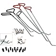 Houshan Paintless Dent Repair Tools 6 Pieces of Dent Removal Rods with Awl Head Paintless Dent Removal Kit Car Auto Body Dent Removal of Hail Dents and Door Ding (6pcs Rod 20 pcs Pen)