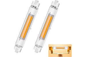 DVNOUA Lampadina R7S LED 118mm 30W Dimmerabile, LED R7S Lampada 118mm Equivalenti 300W Lampadine Alogene, R7S LED Lampada Bianco Caldo 3000K 3000LM, Nessun Sfarfallio, Illuminazione Fascio 360°, 2 Pezzi