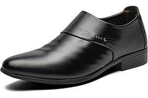 Fushiton Mens Business Shoe Formal Slip on Dress Shoe Oxford Comfort Fashion Classic Wedding Office Driving