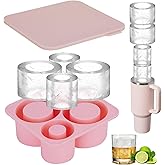 Hopeas Eiswürfelform Silikon für Becher, Eiswürfelbehälter groß mit Deckel BPA Frei Ice Cube Tray für Cocktails Whisky Geträn