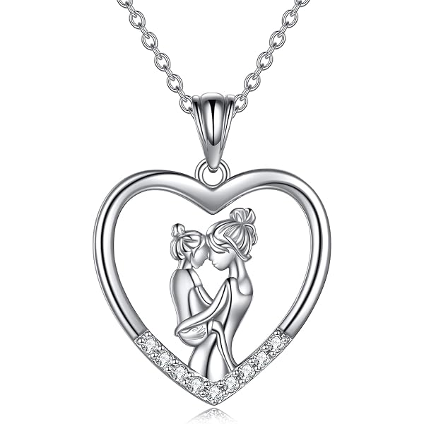 Collana Madre E Figlio In Argento 925 Con Granato – Pietra Portafortuna Gennaio, YL, Catena 45-48 Cm
