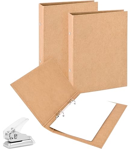 Raccoglitore Ad Anelli A4 Pure - Carta Kraft, Meccanismo 2 Anelli, Design Naturale Con Libellula - Foto 7