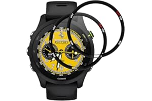 IQShield Screen Protector for Garmin Forerunner 255/255 music, Ultra Clear Tempered Glass Protective Film for Garmin 255 music, 3D Full Coverage, Touch Sensitive, 9H Hardness, Bubble-Free - 2 Pack