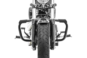 Defensa de Motor Compatible para Harley Davidson Sportster 883 Iron (XL 883 N) 09-20 Craftride Mustache Negro