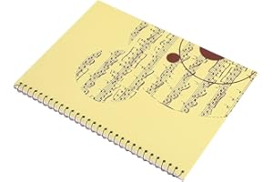 Wakects Cuaderno de Papel de Pentagrama, Cuaderno de Música de 50 Páginas para Compositores, Principiantes, con Cubierta, Papel de Escritura de Manuscritos de Partituras (patrón de oso