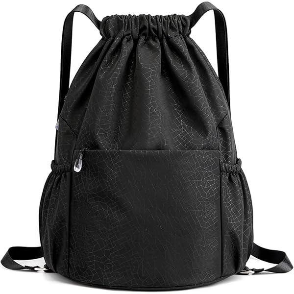 XOPOZON Turnbeutel Set – 2 Stück (schwarz + Blau), Wasserdicht, 50x43 Cm, Für Sport, Schule & Reisen
