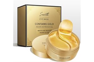 KARLOR 60 płatków pod oczy przeciw zmarszczkom, 60 maseczek na oczy, 24-karatowe złoto, płatki pod oczy, przeciwzmarszczkowe, złote płatki pod oczy, nawilżające maseczki pod oczy