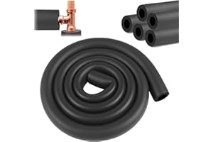 Mbsomnus Isolation Tuyaux Chauffage Ø 25mm Tuyau en Mousse 2M Tube Mousse Noir Isolant Tuyau Tube D'isolation pour Chauffage et Tube Climatisation Appareil de Fitness