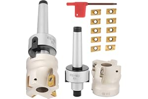 EVTSCAN-soporte de molino de extremo de 90 °, cortador de fresado facial Indexable de 3 pulgadas, Kit de 10 insertos de carburo, para fresado, perforación, ranurado y perfilado, para metalurgia CNC