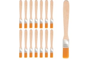 ‎LUNEKUCK 15er Kleine Pinsel Malerpinsel 14mm Flachpinsel Lackpinsel Farbe Streichen Pinsel 13cm lang Fensterpinsel Flachpinsel mit Holzgriff Lasurpinsel für Kunst Malerbedarf Malerei DIY