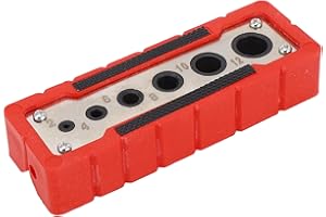 WAKECTS Prowadnica do wierteł do Obróbki Drewna, Stal Szybkotnąca Lokalizator Uchwytów do Kołków do Drewna Lokalizator Dziurkacza Rozmiary Otworów od 2 do 12 Mm Dokładny Lokalizator