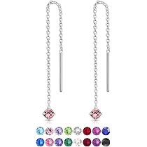 Orecchini Donna In Acciaio Inossidabile Con Pendente A Croce E Cuore Aperto - Catena Extra Lunga 98mm, Lucidati A Specchio, COOLSTEELANDBEYOND