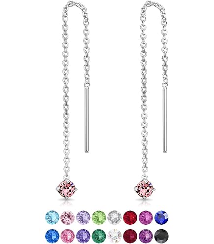 Orecchini A Catena In Argento 925 Per Donna – Semplici Pendenti A Goccia Con Nappa, Lunghi 18 Cm, Bastone 10 Mm, Leggeri (1,4 G/paio). Ipoallergenici, Design Alla Moda. Regalo Perfetto Per San Valentino, Natale, Compleanni.