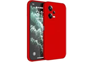 Topme Funda para Poco X5 5G / Redmi Note 12 5G (6.67" Inches) Carcasa Caja Case Estuche, Funda Protectora de Piel de Silicona TPU - Rojo Chino