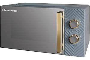 Russell Hobbs 17 Litre 700W Grey Solo Manual Microwave With Groove Design, 5 Power Levels, Integrated Timer And Defrost Function, Easy Clean RHMM723G