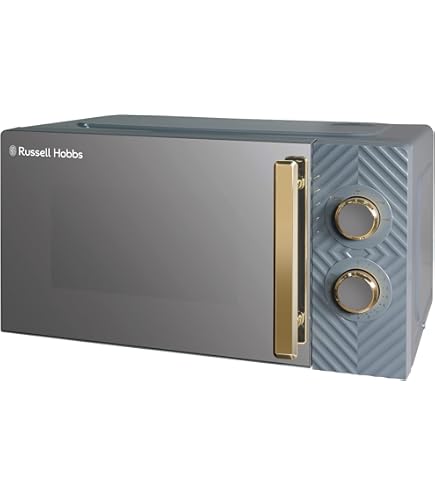 Russell Hobbs Mikrowelle 17L - Skandinavisches Design Mit Holzoptik, 700W, 5 Leistungsstufen