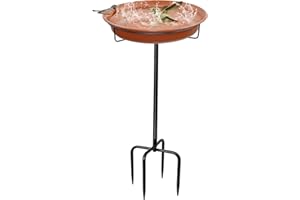 Giyiprpi Vogeltränke Vogelbad Futter Schale Wasserstelle Stehend, Vogelbad Garten für Wildvögel Wassertränke für Vögel, Vogeltränke Groß Frostsicher Winterfest Vogeltränke (C)