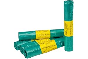 Leonardo Fai Da Te - sacchi pattumiera 70x110 50 sacchetti, sacchi verde robusti - sacchi spazzatura - 100% plastica riciclabile - 100% made in italy