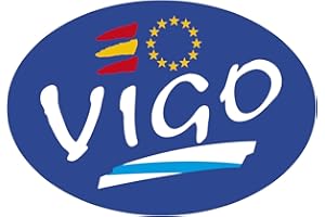 Artimagen Pegatina Oval Azul Vigo 80x60 mm.