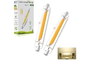 Dvnoua Lampadina R7S LED 118mm Dimmerabile, 20W R7S LED 118mm Equivalente a 200W Lampada Alogena, Lampada RS7 LE D Bianco Naturale 4000K 1000LM Nessun Sfarfallio, Illuminazione Fascio 360°, 2 Pezzi