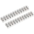 AUKENIEN 60A Electrical Connector Blocks 60 Amp 12 Way White Terminal Block Strip Electric Wire Connectors Choc Blocks Connecting for Wiring Cable (Pack of 2)